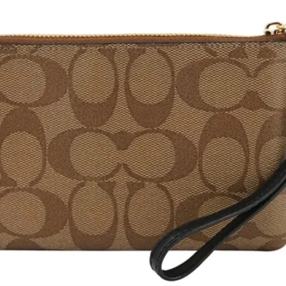 Coach Brown and Black Wristlet